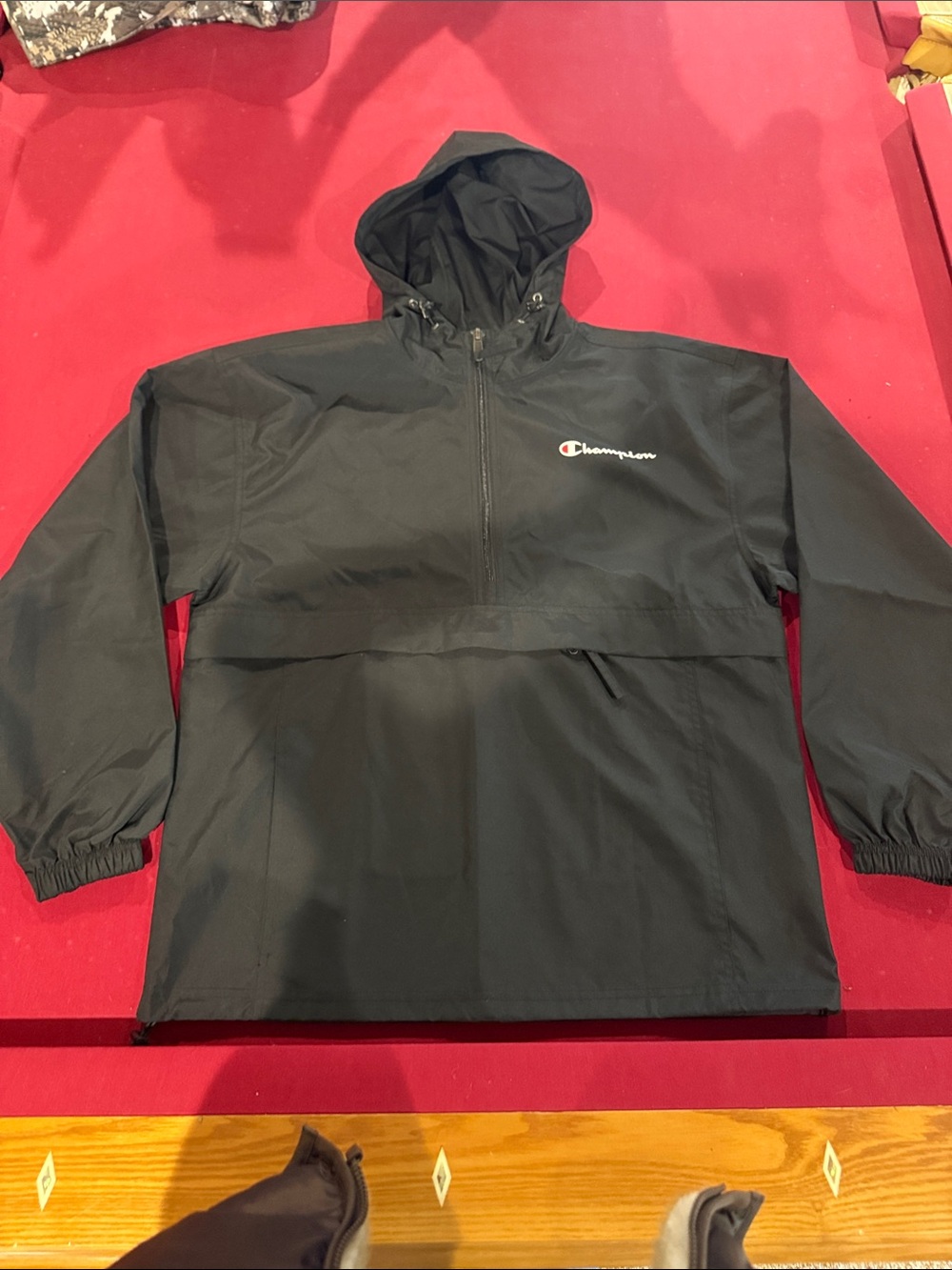 Champion Kids Black Hooded Anorak Jacket